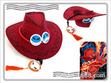 One Piece Ace Hat Cosplay Cowboy Punk Hats