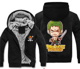 One Piece Sweatshirt Coat Luffy Chopper Print Zipper Hoodie