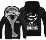 One Piece Sweatshirt Coat Luffy Chopper Print Zipper Hoodie