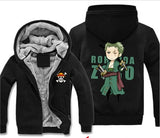 One Piece Sweatshirt Coat Luffy Chopper Print Zipper Hoodie