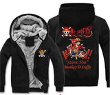 One Piece Sweatshirt Coat Luffy Chopper Print Zipper Hoodie