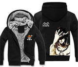 One Piece Sweatshirt Coat Luffy Chopper Print Zipper Hoodie