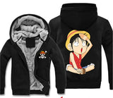 One Piece Sweatshirt Coat Luffy Chopper Print Zipper Hoodie