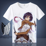 Attack on Titan Shingeki No Kyojin Mikasa Levi T-shirt