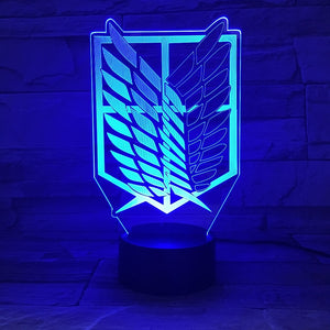 Attack on Titan Wings of Liberty 3D Light Touch LED USB Lamp