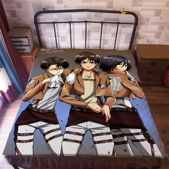 Manga Shingeki no Kyojin Attack on Titan Bed Sheet