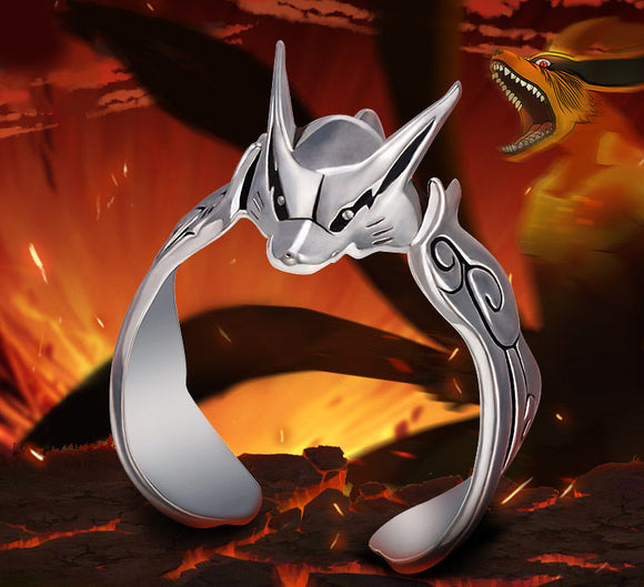 Naruto Adjustable Silver Ring