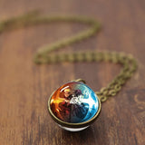 Naruto Uzumaki Double Sided Glass Ball Pendant Necklace