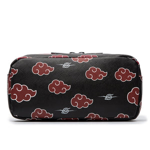 Naruto  Akatsuki PU Leather Pen Cosmetic Pencil Bag