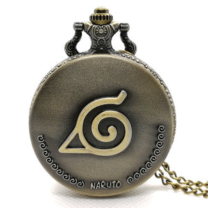 Naruto Arrival Black Gold Pocket Watch