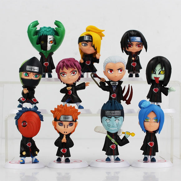 Naruto Akatsuki Uchiha Action Figure Toy (11 Pcs Set)