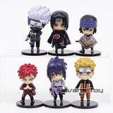 Naruto Kakashi Gaara Uchiha Itachi Sasuke Action Figures (6 Pcs Set)