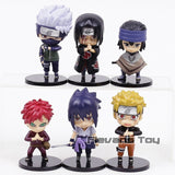 Naruto Kakashi Gaara Uchiha Itachi Sasuke Action Figures (6 Pcs Set)