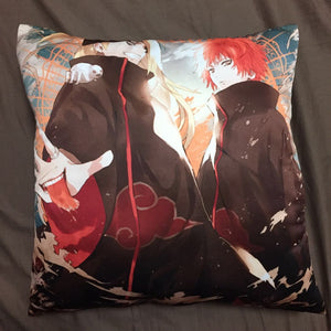 Naruto Sasori Deidara Two Side Pillowcases Cover